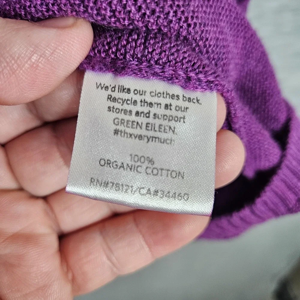 Eileen Fisher Women's Purple Pullover Light Weight Sweater Size L